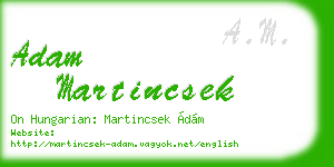 adam martincsek business card